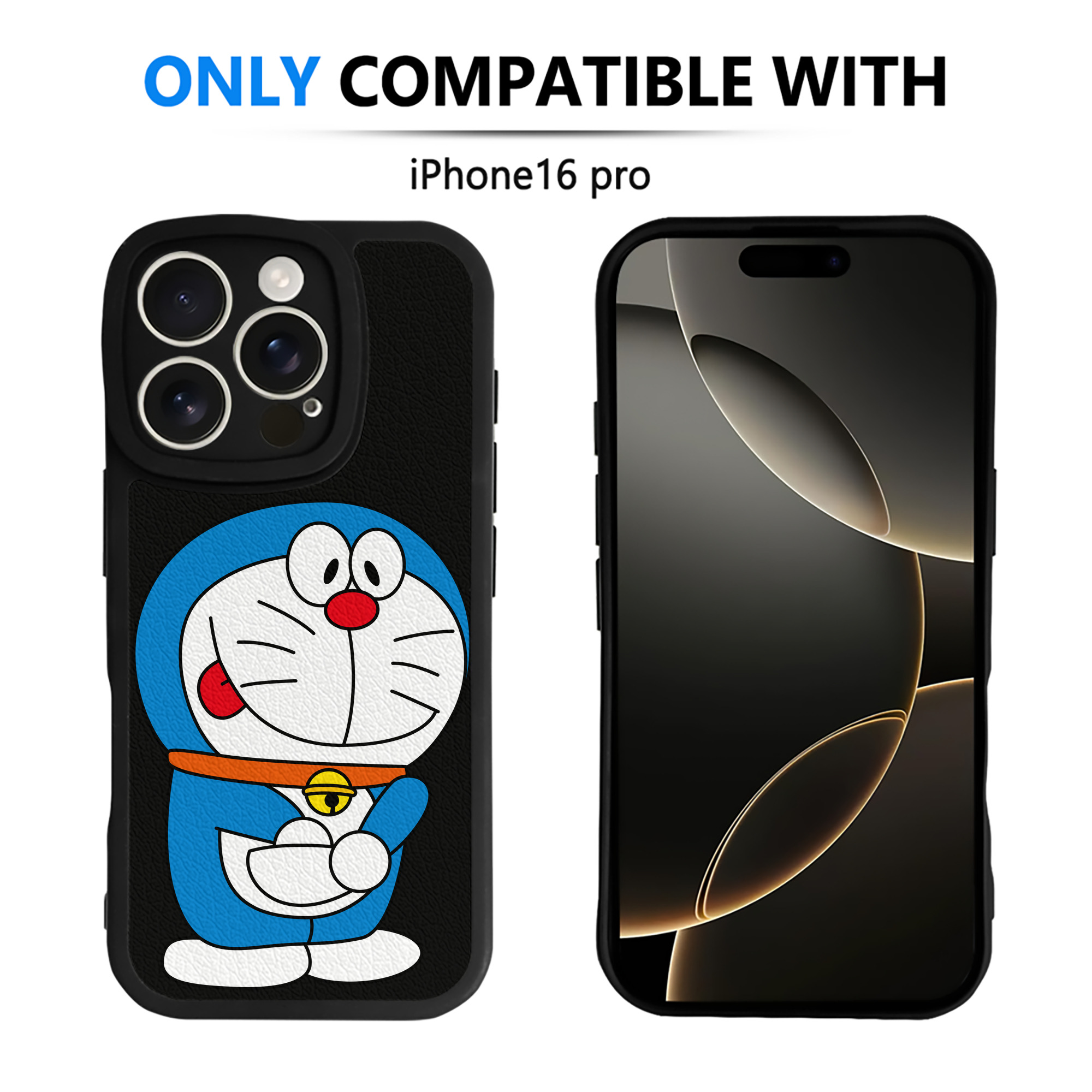 （画像用） ドラえもん Doraemon 【iPhone 16シリーズ対応】シリコンスマホケース（レザー調） 材質：シリコン